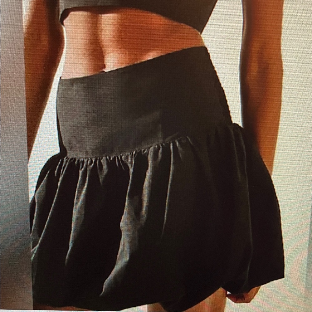 Free People Bubble Mini Skirt Black - Picture 1 of 9